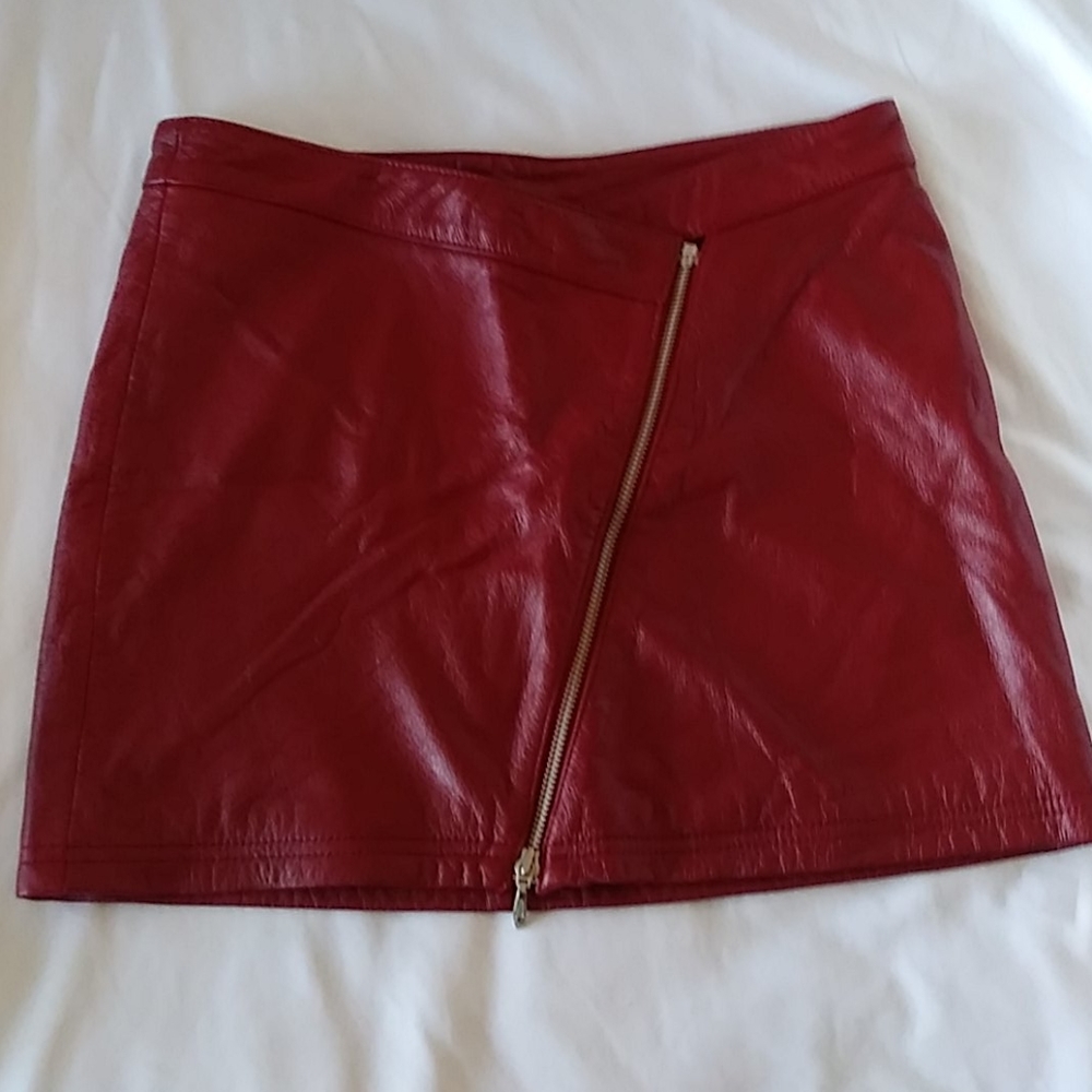 Red Leather Skirt